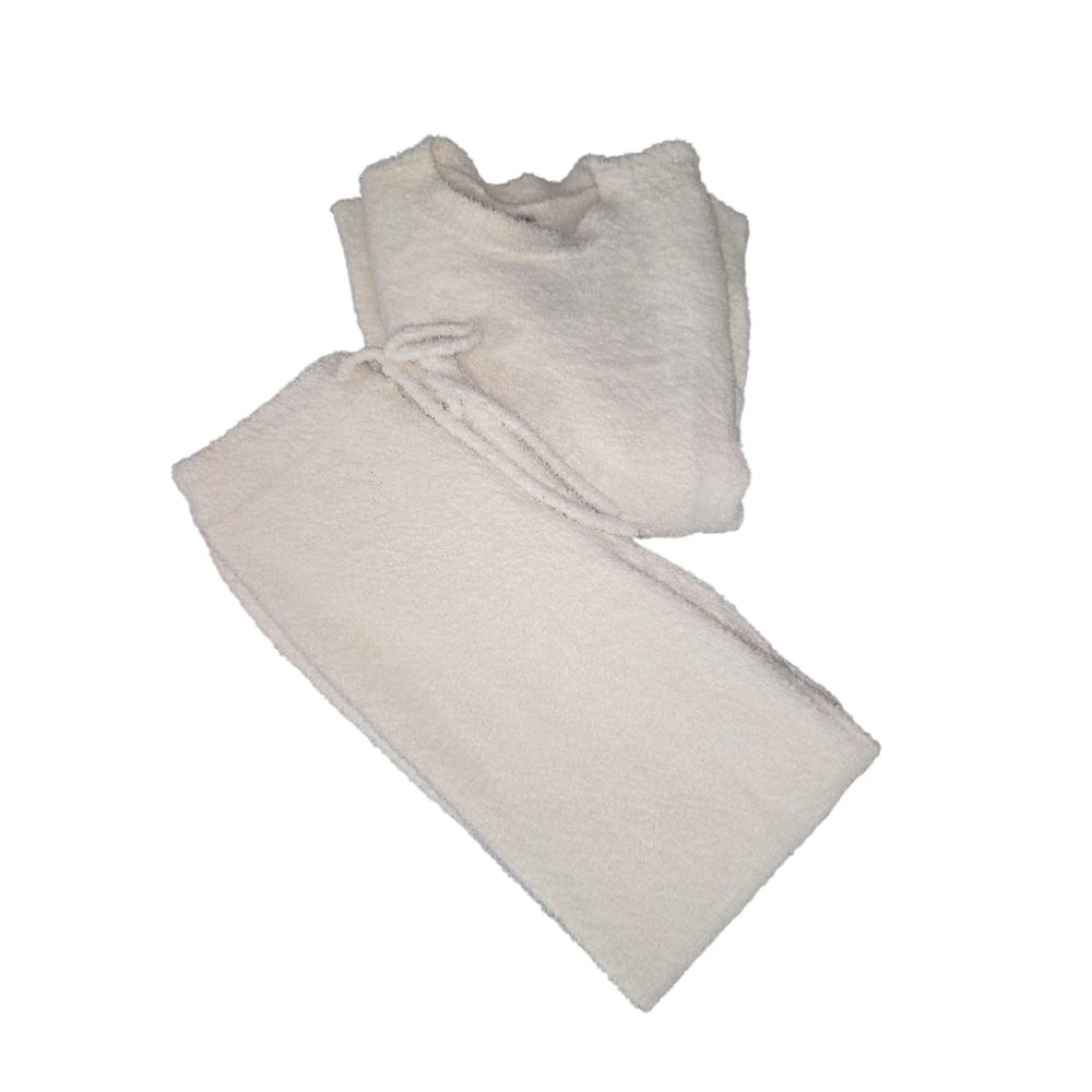 Cozy Sherpa Lounge Set Sweatsuit Size M Soft Fall Winter
